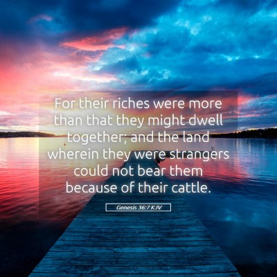 Picture 05 - Genesis 36:7 KJV - For their riches were more than that they might - Bible Verse Picture