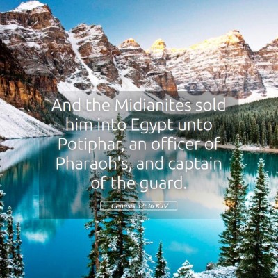 Picture 05 - Genesis 37:36 KJV - And the Midianites sold him into Egypt unto - Bible Verse Picture