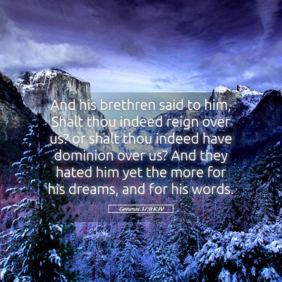 Picture 05 - Genesis 37:8 KJV - And his brethren said to him, Shalt thou indeed - Bible Verse Picture