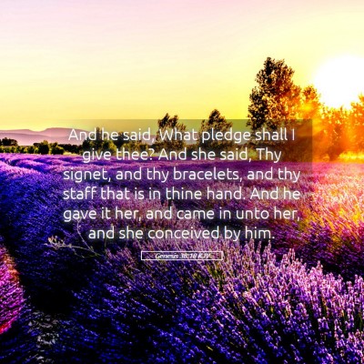 Picture 05 - Genesis 38:18 KJV - And he said, What pledge shall I give thee? And - Bible Verse Picture