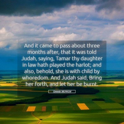 Picture 05 - Genesis 38:24 KJV - And it came to pass about three months after, - Bible Verse Picture