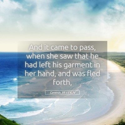 Picture 05 - Genesis 39:13 KJV - And it came to pass, when she saw that he had - Bible Verse Picture