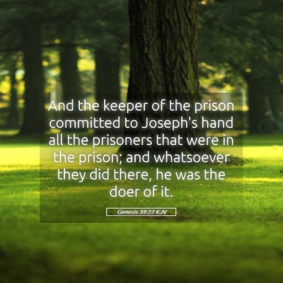 Picture 05 - Genesis 39:22 KJV - And the keeper of the prison committed to - Bible Verse Picture