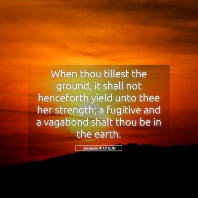 Picture 05 - Genesis 4:12 KJV - When thou tillest the ground, it shall not - Bible Verse Picture