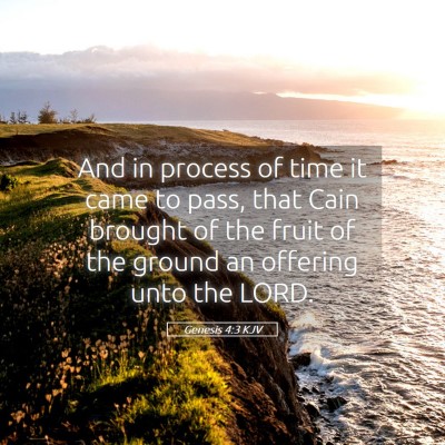 Picture 05 - Genesis 4:3 KJV - And in process of time it came to pass, that Cain - Bible Verse Picture