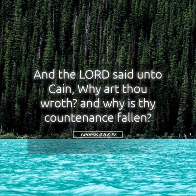 Picture 05 - Genesis 4:6 KJV - And the LORD said unto Cain, Why art thou wroth? - Bible Verse Picture