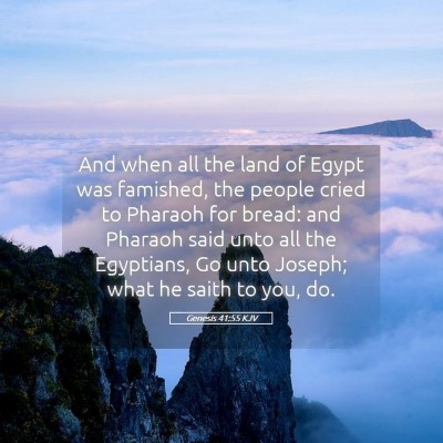 Picture 05 - Genesis 41:55 KJV - And when all the land of Egypt was famished, the - Bible Verse Picture