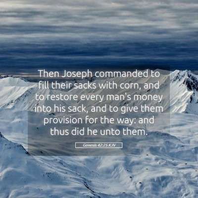 Picture 05 - Genesis 42:25 KJV - Then Joseph commanded to fill their sacks with - Bible Verse Picture