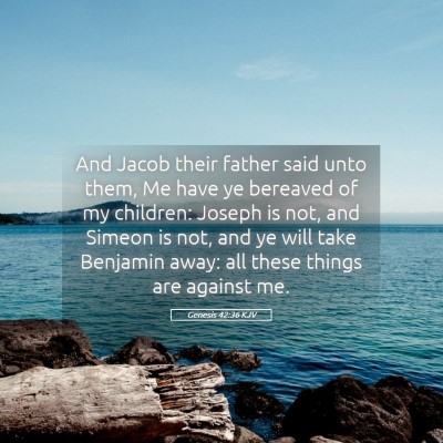 Picture 05 - Genesis 42:36 KJV - And Jacob their father said unto them, Me have ye - Bible Verse Picture
