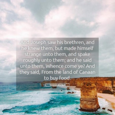 Picture 05 - Genesis 42:7 KJV - And Joseph saw his brethren, and he knew them, - Bible Verse Picture