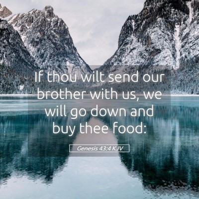 Picture 05 - Genesis 43:4 KJV - If thou wilt send our brother with us, we will go - Bible Verse Picture
