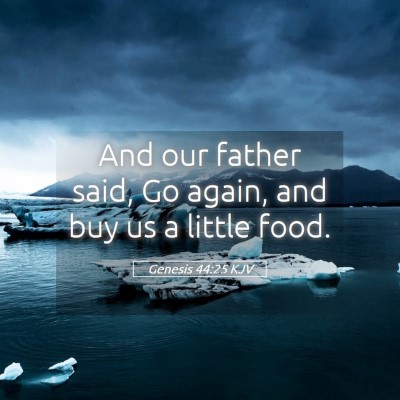 Picture 05 - Genesis 44:25 KJV - And our father said, Go again, and buy us a - Bible Verse Picture