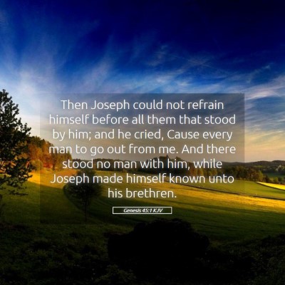 Picture 05 - Genesis 45:1 KJV - Then Joseph could not refrain himself before all - Bible Verse Picture