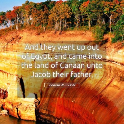 Picture 05 - Genesis 45:25 KJV - And they went up out of Egypt, and came into the - Bible Verse Picture