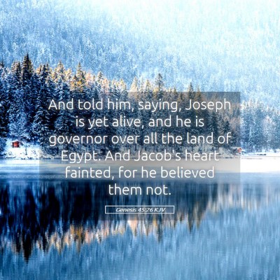 Picture 05 - Genesis 45:26 KJV - And told him, saying, Joseph is yet alive, and he - Bible Verse Picture
