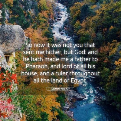 Picture 05 - Genesis 45:8 KJV - So now it was not you that sent me hither, but - Bible Verse Picture