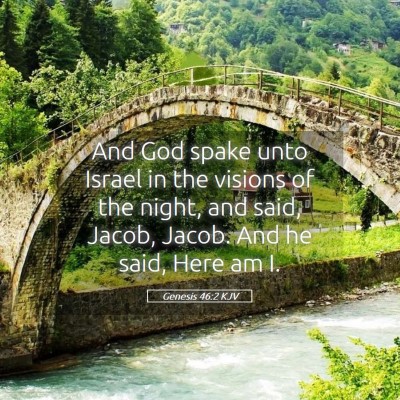 Picture 05 - Genesis 46:2 KJV - And God spake unto Israel in the visions of the - Bible Verse Picture