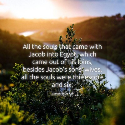 Picture 05 - Genesis 46:26 KJV - All the souls that came with Jacob into Egypt, - Bible Verse Picture