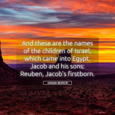 Picture 05 - Genesis 46:8 KJV - And these are the names of the children of - Bible Verse Picture