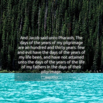 Picture 05 - Genesis 47:9 KJV - And Jacob said unto Pharaoh, The days of the - Bible Verse Picture