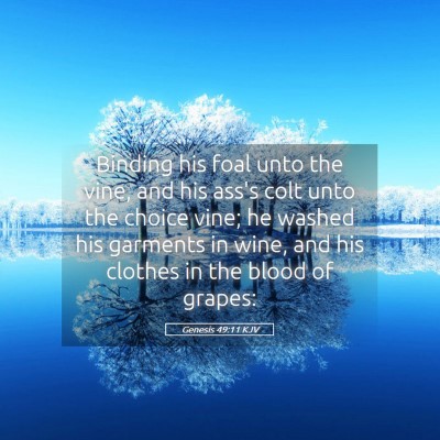 Picture 05 - Genesis 49:11 KJV - Binding his foal unto the vine, and his ass's - Bible Verse Picture