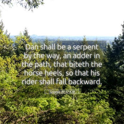 Picture 05 - Genesis 49:17 KJV - Dan shall be a serpent by the way, an adder in - Bible Verse Picture