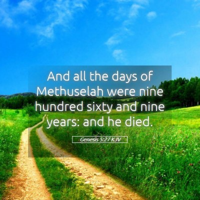Picture 05 - Genesis 5:27 KJV - And all the days of Methuselah were nine hundred - Bible Verse Picture
