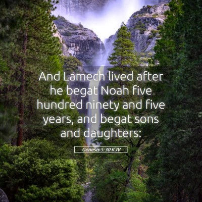 Picture 05 - Genesis 5:30 KJV - And Lamech lived after he begat Noah five hundred - Bible Verse Picture