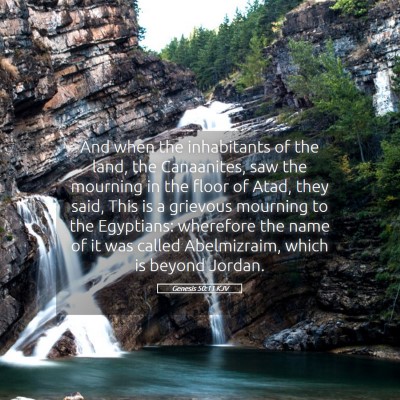 Picture 05 - Genesis 50:11 KJV - And when the inhabitants of the land, the - Bible Verse Picture
