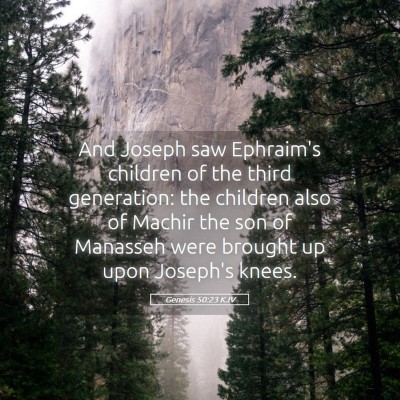 Picture 05 - Genesis 50:23 KJV - And Joseph saw Ephraim's children of the third - Bible Verse Picture