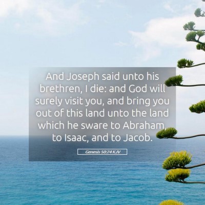 Picture 05 - Genesis 50:24 KJV - And Joseph said unto his brethren, I die: and God - Bible Verse Picture