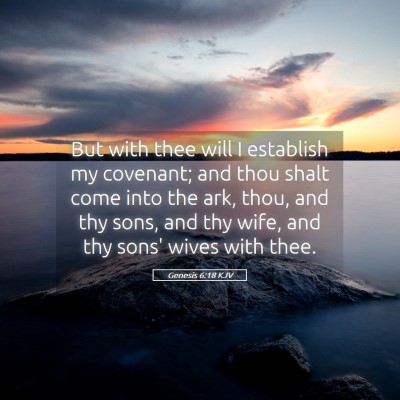 Picture 05 - Genesis 6:18 KJV - But with thee will I establish my covenant; and - Bible Verse Picture