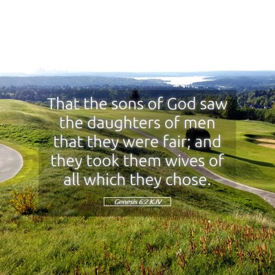 Picture 05 - Genesis 6:2 KJV - That the sons of God saw the daughters of men - Bible Verse Picture
