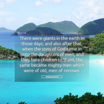 Picture 05 - Genesis 6:4 KJV - There were giants in the earth in those days; and - Bible Verse Picture