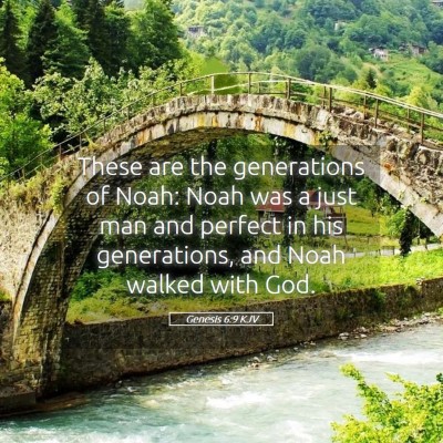 Picture 05 - Genesis 6:9 KJV - These are the generations of Noah: Noah was a - Bible Verse Picture