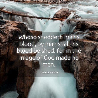 Picture 05 - Genesis 9:6 KJV - Whoso sheddeth man's blood, by man shall his - Bible Verse Picture