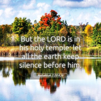 Picture 05 - Habakkuk 2:20 KJV - But the LORD is in his holy temple: let all the - Bible Verse Picture