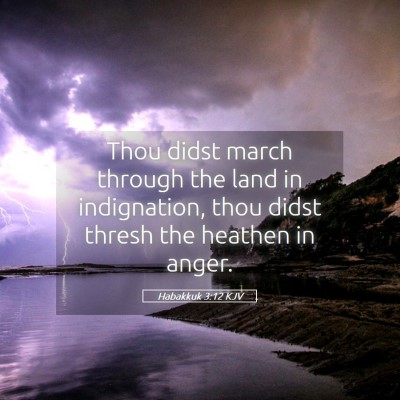 Picture 05 - Habakkuk 3:12 KJV - Thou didst march through the land in indignation, - Bible Verse Picture
