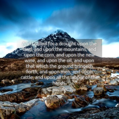 Picture 05 - Haggai 1:11 KJV - And I called for a drought upon the land, and - Bible Verse Picture