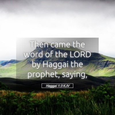 Picture 05 - Haggai 1:3 KJV - Then came the word of the LORD by Haggai the - Bible Verse Picture