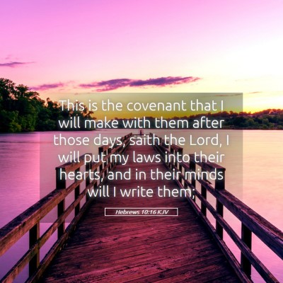 Picture 05 - Hebrews 10:16 KJV - This is the covenant that I will make with them - Bible Verse Picture