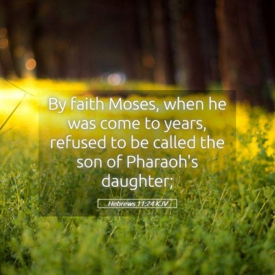 Picture 05 - Hebrews 11:24 KJV - By faith Moses, when he was come to years, - Bible Verse Picture