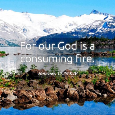 Picture 05 - Hebrews 12:29 KJV - For our God is a consuming - Bible Verse Picture