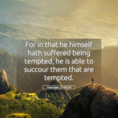 Picture 05 - Hebrews 2:18 KJV - For in that he himself hath suffered being - Bible Verse Picture
