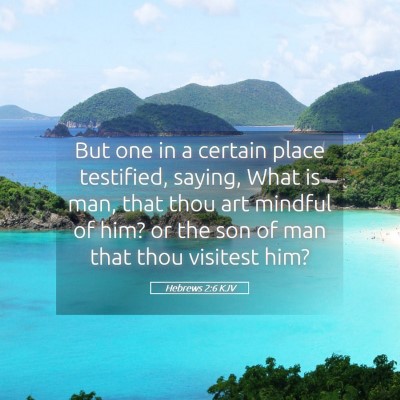Picture 05 - Hebrews 2:6 KJV - But one in a certain place testified, saying, - Bible Verse Picture
