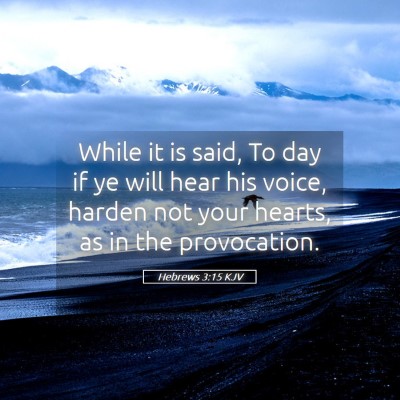 Picture 05 - Hebrews 3:15 KJV - While it is said, To day if ye will hear his - Bible Verse Picture