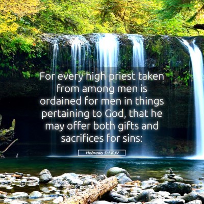 Picture 05 - Hebrews 5:1 KJV - For every high priest taken from among men is - Bible Verse Picture