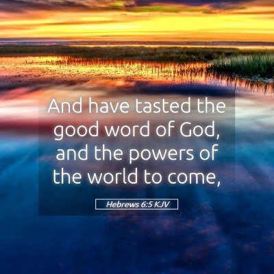 Picture 05 - Hebrews 6:5 KJV - And have tasted the good word of God, and the - Bible Verse Picture