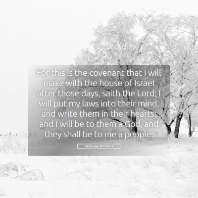Picture 05 - Hebrews 8:10 KJV - For this is the covenant that I will make with - Bible Verse Picture