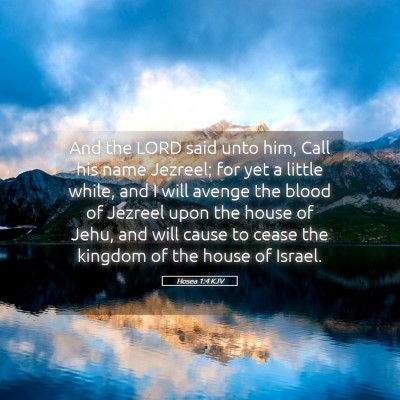 Picture 05 - Hosea 1:4 KJV - And the LORD said unto him, Call his name - Bible Verse Picture